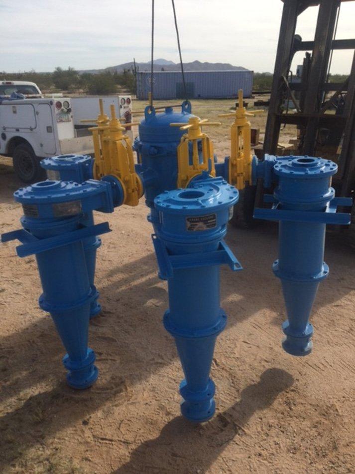 CLUSTER OF 4 KREBS D10B CYCLONES WITH DISTRIBUTOR - Nelson Machinery ...