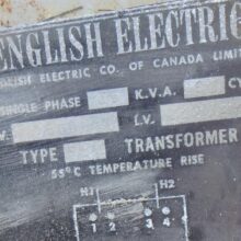 25 KVA ENGLISH ELECTRIC SINGLE-PHASE TRANSFORMER