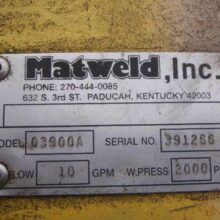 16" MATWELD HYDRAULIC REVERSING RAIL SAWS