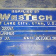 55' dia WesTech Solids Contact Clarifier