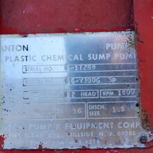 35 GPM Vanton Plastic Chemical Sump Pump