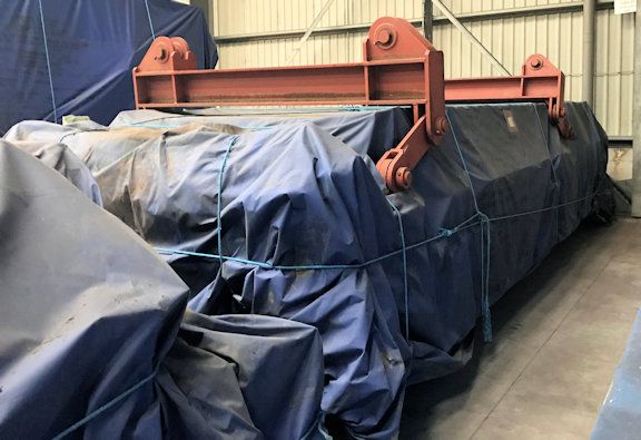 Heavy Duty MMD Apron Feeder type D7, 2 m wide (6.5' approx.), new surplus, never used, 315 KW Leroy Somer motor. Equip yourself with the gold standard.