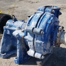 Warman 8 x 6 AH slurry pump, 2 pumps available, manufactured 2008, rated 3500 GPM @ 200' TDH, 250 HP motors. Equip yourself with the gold standard.