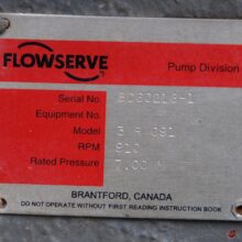 3" x 3" Flowserve Slurry Pumps