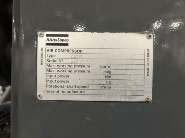 1811 CFM Atlas Copco GA315 Compressor
