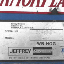 Jeffrey 34 SS WB Hog Hammermill