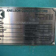 12" Knelson Model KC-CD12VG Concentrator