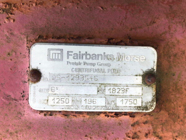 6" Fairbanks Morse Split Case Pump