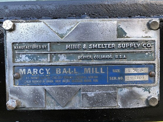 4' x 4' Marcy Ball Mill