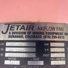 30" JetAir Axiflow Fan 100 HP