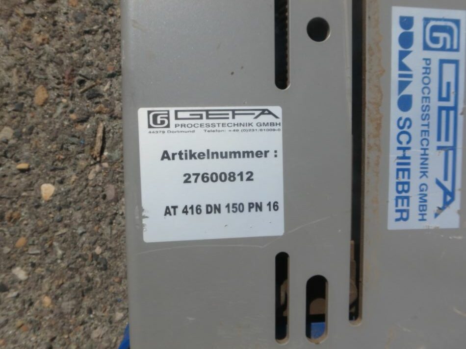 6" Gefa AT416 Knife Gate Valve Nelson Machinery & Equipment Ltd.