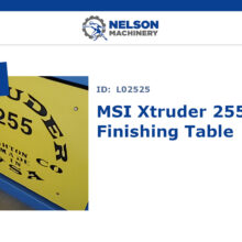 Test Run Video of MSI Xtruder 255 Finishing Table