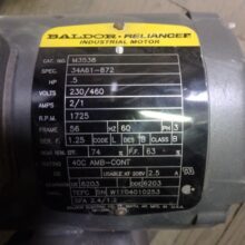 0.5 HP Baldor Motor, 230/460 Volt