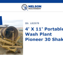 4' x 11' Pioneer 30 Portable Wash Plant