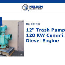 Video of 12" Trash Pump with 120 KW Cummins Diesel