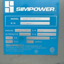 1250 KW Simpower Genset