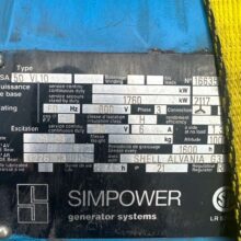 1250 KW Simpower Genset