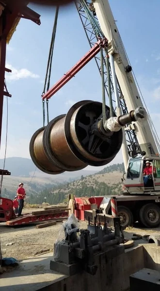 6' Dia X 48" Norberg Double Drum Mine Shaft Hoist